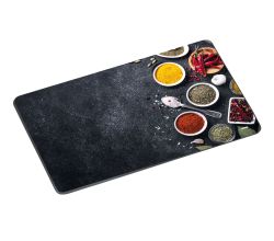 KESPER 36362 Glas-Schneideplatte 29,5 x 19 cm Motiv SPICES