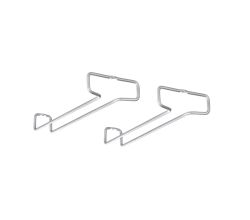 METALTEX Rail26 Weinglashalter kurz Polytherm 26 x 11 x 4 cm, 2er Set / Gläserhalter / Raumsparer