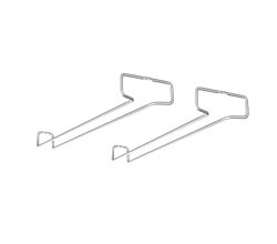 METALTEX Rail41 Weinglashalter lang Polytherm 41 x 11 x 4 cm, 2er Set / Gläserhalter / Raumsparer