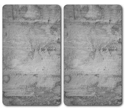 KESPER 36540-13 Multi-Glasschneideplatte 2er Pack Motiv BETON / Herdabdeckplatte / Glasschneidbrett / Glasplatte / Spritzschutz