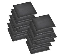 10er SET KESPER 38110 Untersetzer aus Schiefer 13 x 13 cm, 2er Pack / Glasuntersetzer