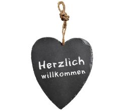 KESPER 38111 Schieferherz / Schiefertafel, individuell mit Kreide beschreibbar