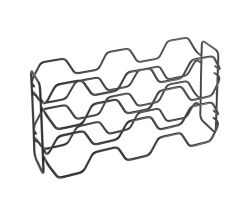 METALTEX 382910000 Hexagon 10 Flaschenregal Lava 43x12x22 cm, TouchTherm, matt schwarz