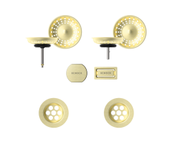 SCHOCK Sichtteile in White Gold 400053WGO - Aufwertung für die PREMIUM Ablaufgarnitur 410053CHR + 410087CHR ab Baujahr 2024