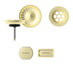 SCHOCK Sichtteile in White Gold 400051WGO - Aufwertung für die PREMIUM Ablaufgarnitur 410051CHR ab Baujahr 2024