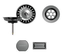 SCHOCK Sichtteile in Gunmetal 400051GUM - Aufwertung für die PREMIUM Ablaufgarnitur 410051CHR ab Baujahr 2024