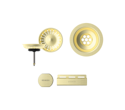 SCHOCK Sichtteile in White Gold 400077WGO - Aufwertung für die PREMIUM Ablaufgarnitur 410077CHR ab Baujahr 2024
