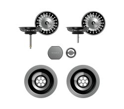 SCHOCK Sichtteile in Gunmetal 400063GUM - Aufwertung für die PREMIUM Ablaufgarnitur 410063CHR ab Baujahr 2024