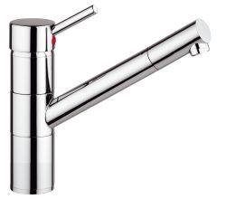 AquaCucina 40008-00 Küchenarmatur Pepper mit Ausziehauslauf, Hochdruck, chrom / Armatur / Einhebelmischer