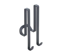METALTEX 401109000 Origin Lava Duschhaken, TouchTherm, matt schwarz
