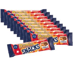 10er SET Dumle Snacks Riegel 40 g / Toffee Crispies Schokoriegel Karamell + Schokolade