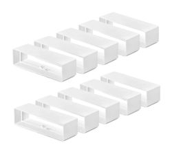 10er SET T-RVB Breitkanal-Verbinder, 218,5i x 55,5i / COMPAIR top (System Ø 125 flach)