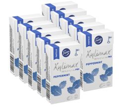 10er SET Fazer Xylimax Pfefferminz 38 g / zuckerfreie Xylitol Pastillen Peppermint