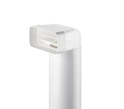 MF-UR Umlenkstück 90° mit Rundrohr / Compair flow (System Ø 125)