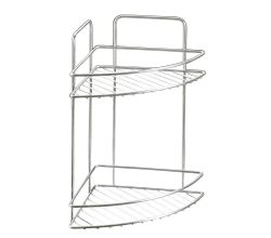 METALTEX 403313000 Reflex LUXY 2-etagiges Eckregal 23 x 23 x 35 cm Chrometherm