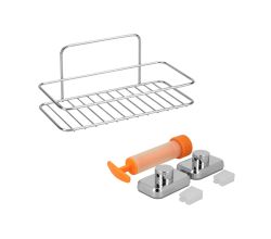 METALTEX 403329000 Reflex LUXY Ablage mit VacuumFix, rechteckig 26 x 13 x 11 cm Chrometherm