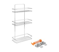 METALTEX 403334000 Reflex LUXY 3-etagiges Regal mit VacuumFix, 26 x 13 x 53 cm Chrometherm