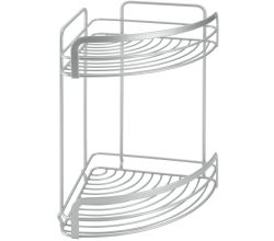 METALTEX 404816039 Viva Eckablage mit 2 Etagen 20x20x30 cm, Polytherm