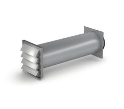 Mauerkasten SF-Klima-E 150 mit Edelstahl-Außenjalousie inkl. Rückstauklappe / COMPAIR STEEL flow 150 (System Ø 150)