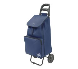 METALTEX 415280008 Shopping - Trolley KROKUS 50 Liter, blau, mit Kühltasche / Einkaufswagen / Rollwagen