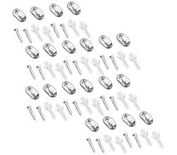 10er SET METALTEX 404990010 Mallorca Befestigungshaken 2er Set, Kunststoff, ABS verchromt