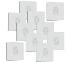10er SET METALTEX 294801000 Klebehaken wiederverwendbar 80 x 80 mm