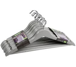 KESPER 47166 Formkleiderbügel, 12er Pack, Holz, grau