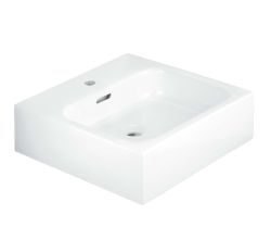 KLUDI PLUS Waschtisch aus weißem Kristallporzellan / Waschbecken / Porzellanbecken