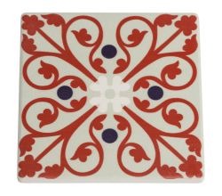 Medina Untersetzer Sefrou, Keramik/Kork, 9,5 x 9,5 x 0,75 cm, DU0010