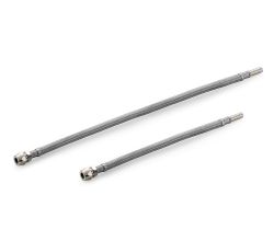 Flexibler Edelstahlschlauch mit Rohrstutzen Ø 10 mm / Wasserschlauch Armatur / Armaturanschluss / Schlauch / Sanitärschlauch