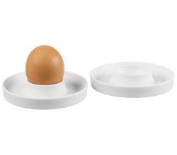 KESPER 51166 Eierbecher, 2er Set, Kunststoff, weiß
