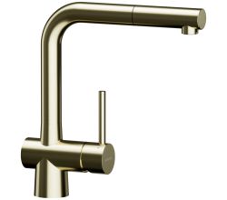 SCHOCK Armatur LAIOS in WHITE GOLD mit schwenkbarem Zugauslauf 