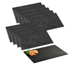 10er SET KESPER 38101 Buffet- & Servierplatte aus Schiefer 40 x 30 cm