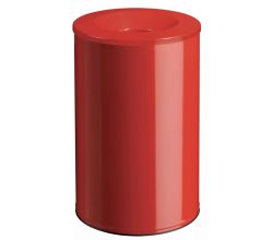 Rossignol 52164 NEO feuerfester Abfallkorb 90 L, signalrot RAL 3020 / Abfalleimer