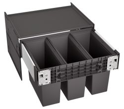 BLANCO 526204 SELECT II 60/3 Abfallsystem 45 (3x 15) Liter für 60 cm Schrankbreite / Frontanbindung