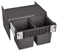 BLANCO 526207 SELECT II COMPACT 60/2 Abfallsystem 34 Liter (2x 17) für 60 cm Schrankbreite / Frontanbindung