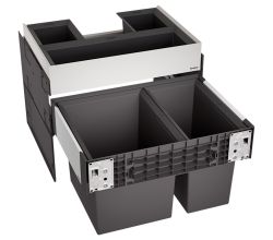 BLANCO 526208 SELECT II 60/2 ORGA Abfallsystem 49 Liter (1x 30 u. 1x 19) für 60 cm Schrankbreite / Frontanbindung