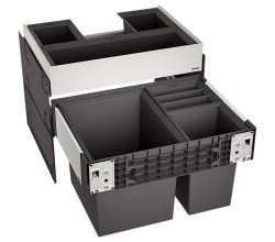 BLANCO 526210 SELECT II XL 60/3 ORGA Abfallsystem 46 Liter (1x 30 u. 2x 8) für 60 cm Schrankbreite / Frontanbindung