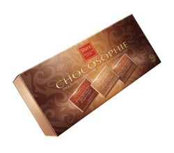 Chocosophie Geschenkpackung 215 g / 24 Edelvollmilch Schokoladen Täfelchen / Chocolade & Philosophie