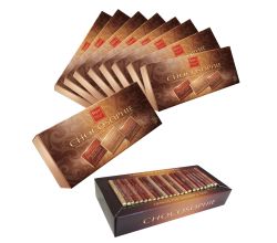 10er SET Chocosophie Geschenkpackung 215 g / 24 Edelvollmilch Schokoladen Täfelchen / Chocolade & Philosophie