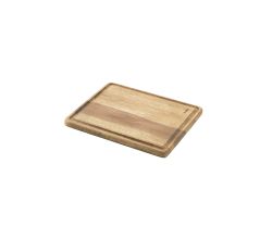METALTEX 561304000 Schneidebrett 24 x 20 x 1,5 cm mit Saftrille aus Akazienholz / Schneidbrett