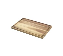 METALTEX 561306000 Schneidebrett 31 x 21 x 1,5 cm mit Saftrille aus Akazienholz / Schneidbrett