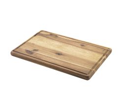 METALTEX 561308000 Schneidebrett 39 x 26 x 2 cm mit Saftrille aus Akazienholz / Schneidbrett