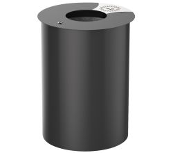 Rossignol 56205 Urbis Abfallbehälter zum Aufstellen oder Befestigen 60 L, Farbe Mangangrau