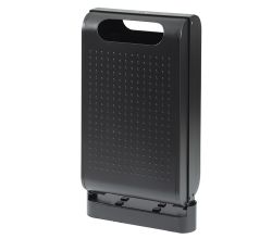 Rossignol 56239 Urbanet Abfallbehälter mit Standfuß 60 L, Farbe Mangangrau