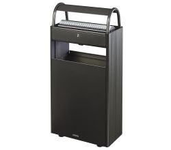 Rossignol 56448 Kopa Ascher/Abfallbehälter mit Standfuß 12 L/60 L, Farbe Mangangrau