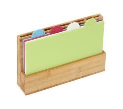 METALTEX 569250000 cut&store Schneidebretter 4er Set mit Ständer / Schneidbretter