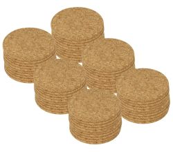 60er SET METALTEX 569832010 Glasuntersetzer, Ø 9 x 0,5 cm / Kork Untersetzer