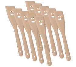 10er SET METALTEX 570316000 Pfannenwender 30 cm MRS. aus Buchenholz mit Gesicht Frau / Wender