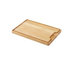 METALTEX 580054000 Schneidebrett 32x21x2 cm mit Saftrille aus Buchenholz / Schneidbrett